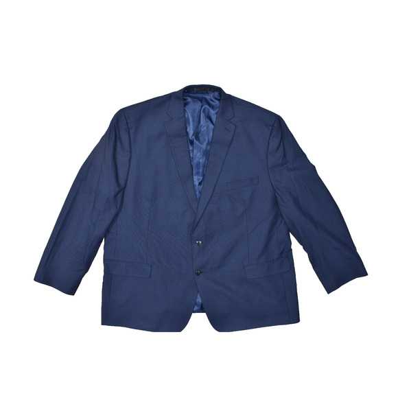 Van Heusen Men's Blue Textured Blazer Jacket Regular Size 52R 2 Button - Picture 1 of 8